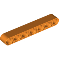 Lego rameno 1x7, oranžová (4163181, 6102621)